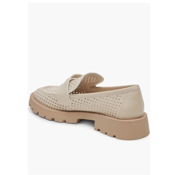 Dolce Vita Ersula Perforated Lug Sole Loafers Ivory 7 NIB - Picture 5 of 7